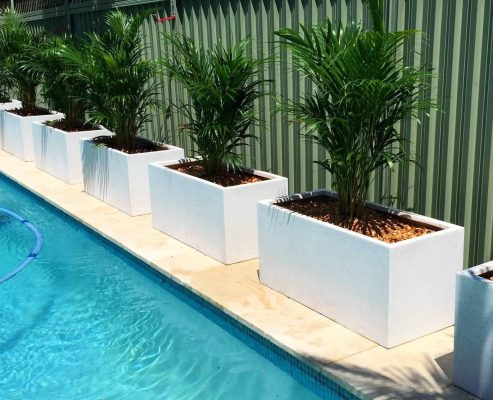 Lightweight Terrazzo trough planter