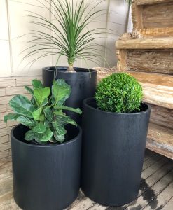 Tower Tall Lightweight outdoor pot by Mosarte Garden Living