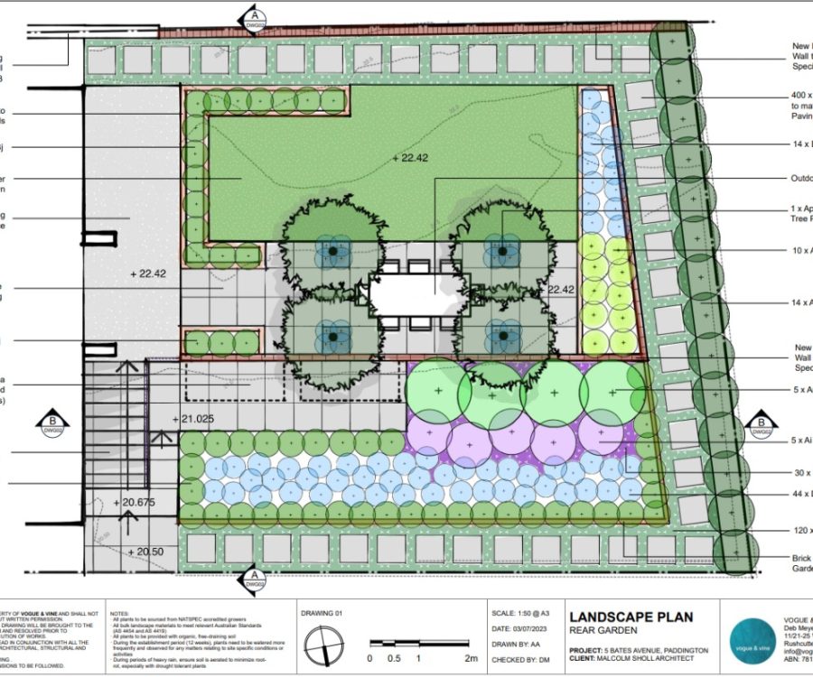 Landscape Plans for Council DA - Mosarte Garden Living